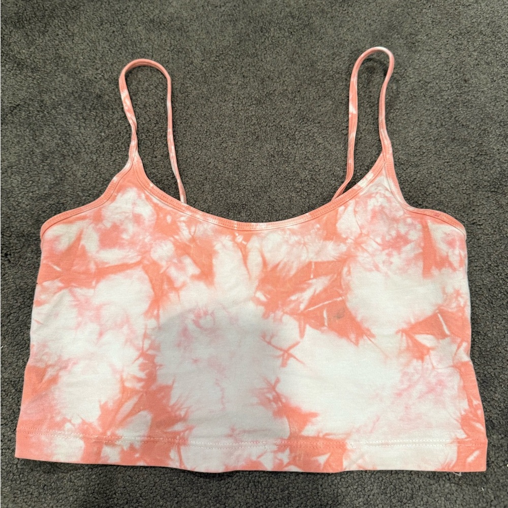 Tie-Dye Spaghetti Strap Crop Top